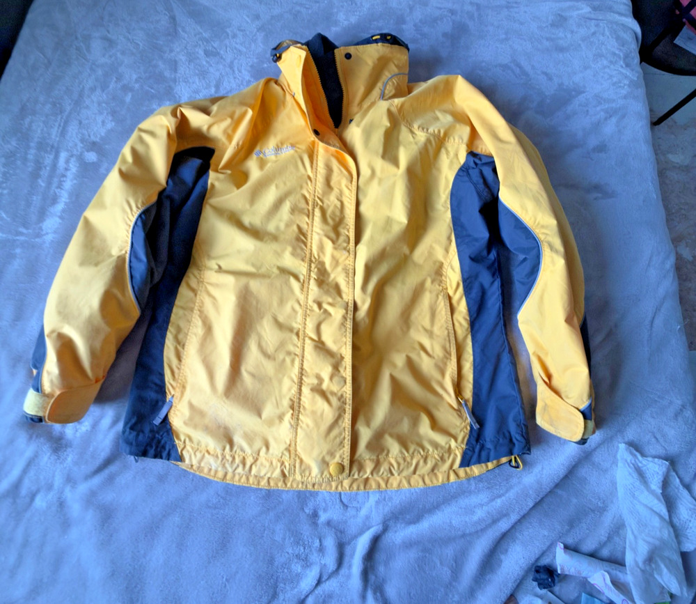 Columbia Core Interchange 3-in-1 Hooded Jacket Red Gray Fleece Liner Women's L